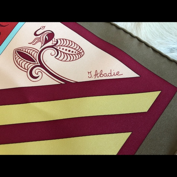 Hermès "GEOMETRIE CRETOISE" silk twill scarf - Picture 3 of 7